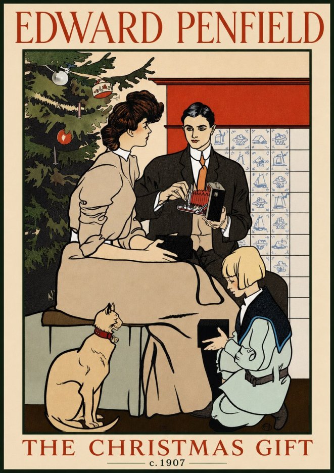 Edward Penfield The Christmas Gift No3 - Póster
