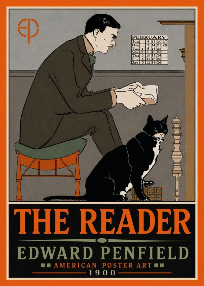 Edward Penfield The Reader I No5 - Póster