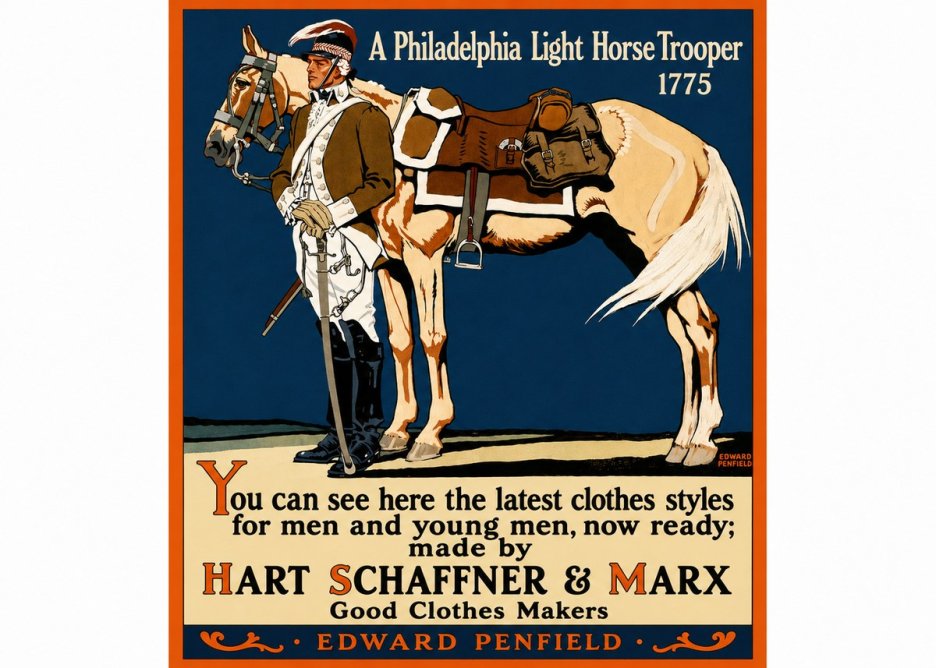 Edward Penfield A Philadelphia Light Horse Trooper 1775 No2 - Póster