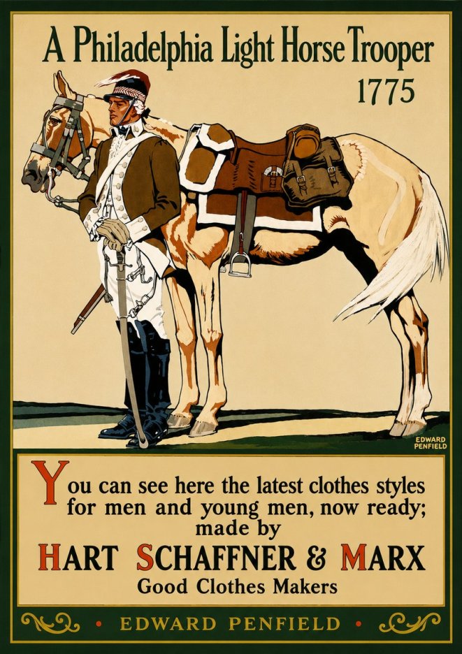Edward Penfield A Philadelphia Light Horse Trooper 1775 No3 - Póster