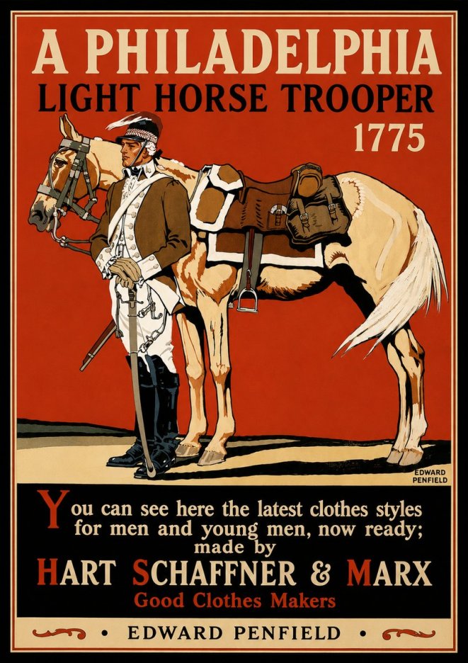 Edward Penfield A Philadelphia Light Horse Trooper 1775 No4 - Póster