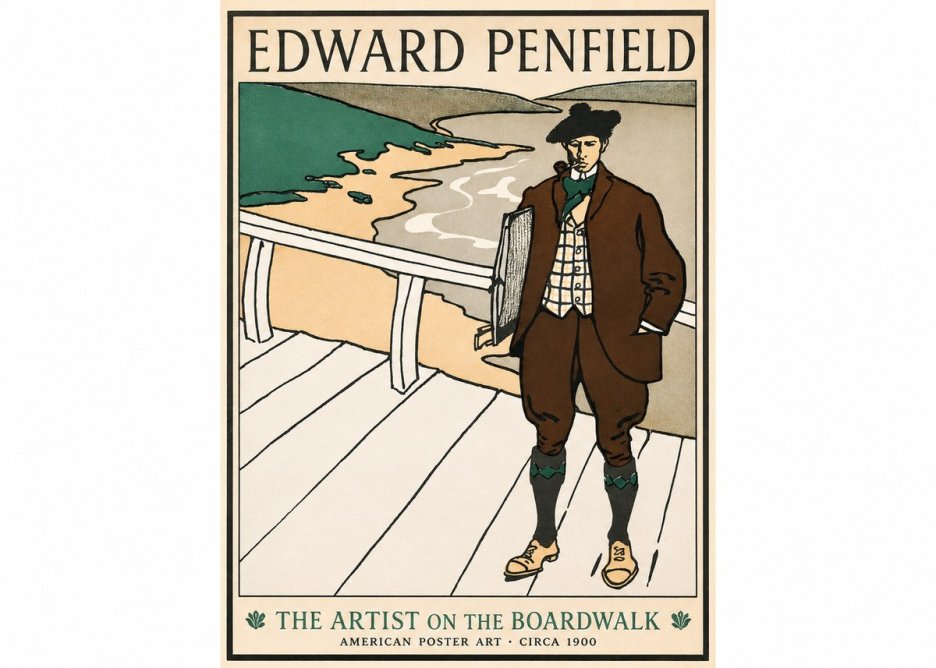 Edward Penfield The Artist on the Boardwalk No1 - Póster