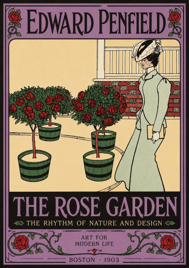 Edward Penfield The Rose Garden No4 - Póster
