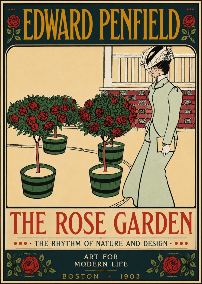 Edward Penfield The Rose Garden No6 - Póster