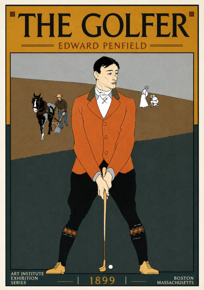 Edward Penfield The Golfer No6 - Póster