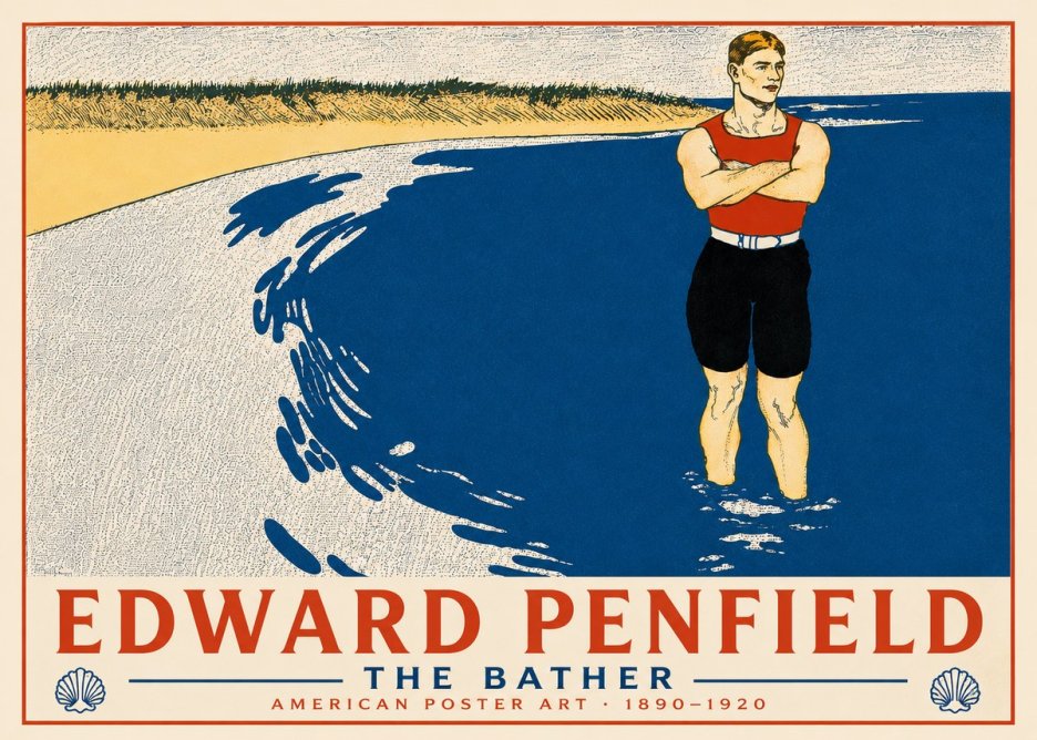 Edward Penfield The Bather No5 - Póster