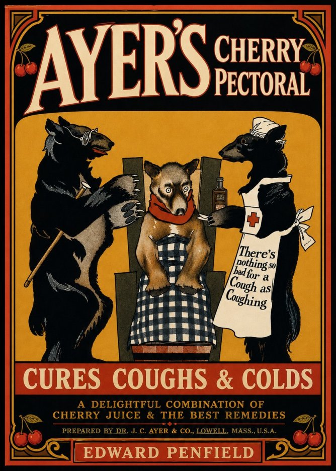 Edward Penfield Ayer's Cherry Pectoral No5 - Póster