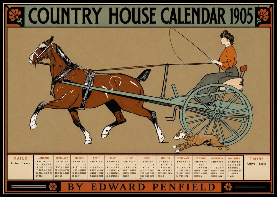 Edward Penfield Country House Calendar 1905 No3 - Póster