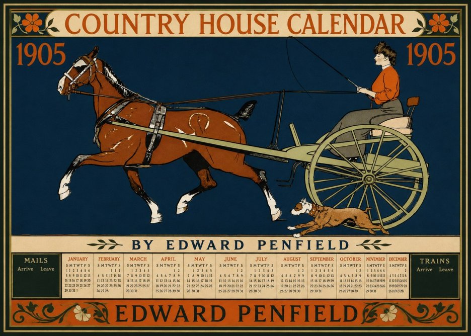 Edward Penfield Country House Calendar 1905 No5 - Póster