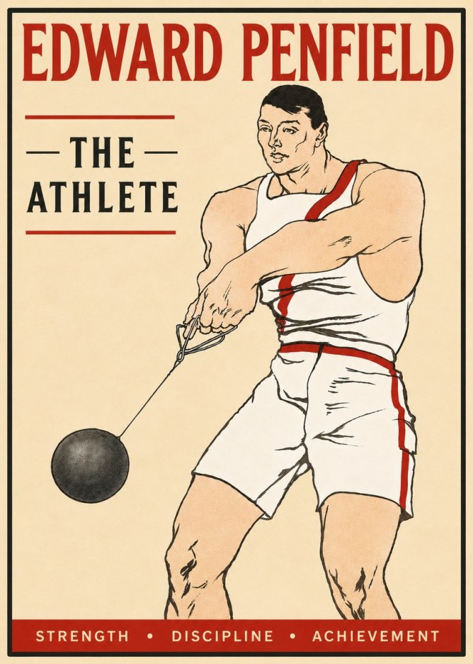 Edward Penfield The Athlete No4 - Póster