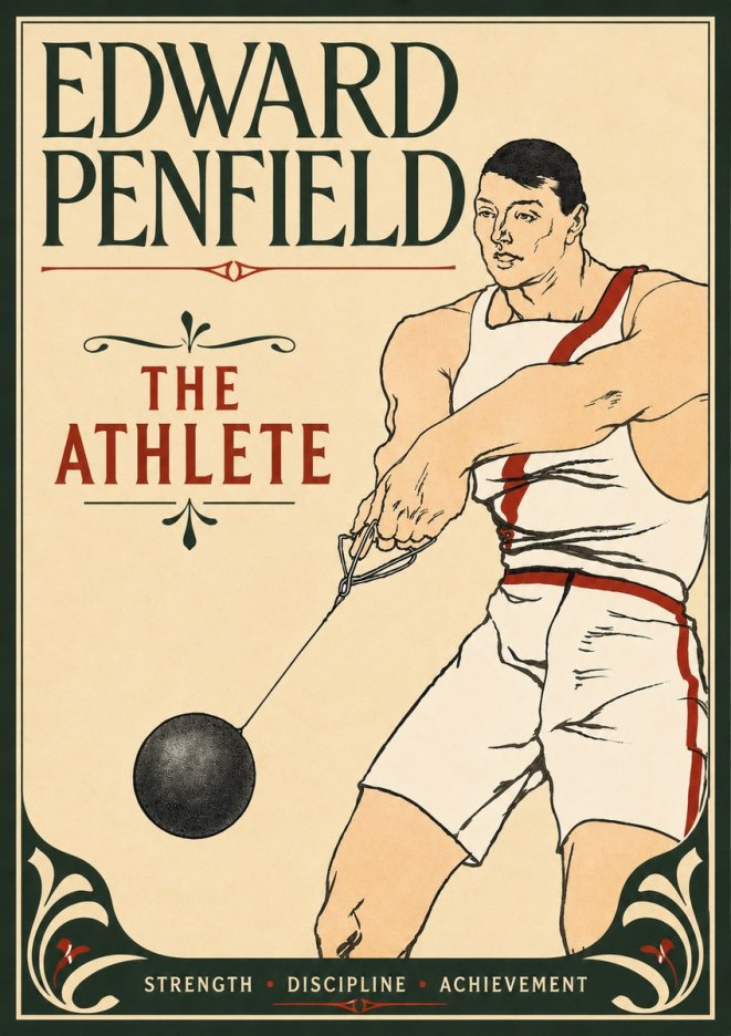Edward Penfield The Athlete No6 - Póster