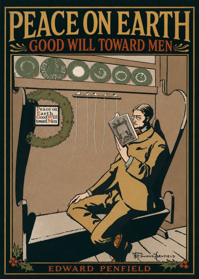 Edward Penfield Peace on Earth Good Will Toward Men No2 - Póster