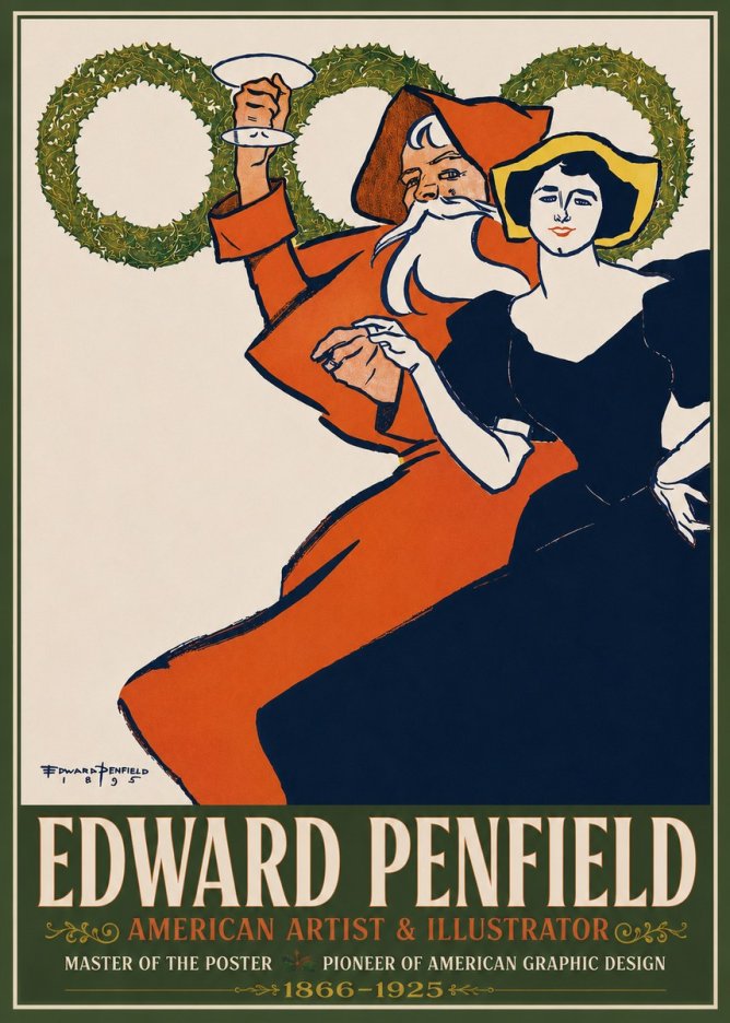 Edward Penfield Christmas. Cheer No3 - Póster