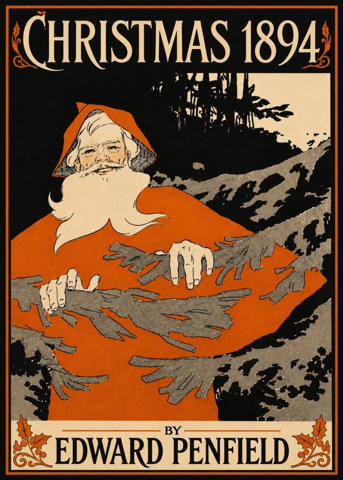 Edward Penfield Christmas 1894 No5 - Póster