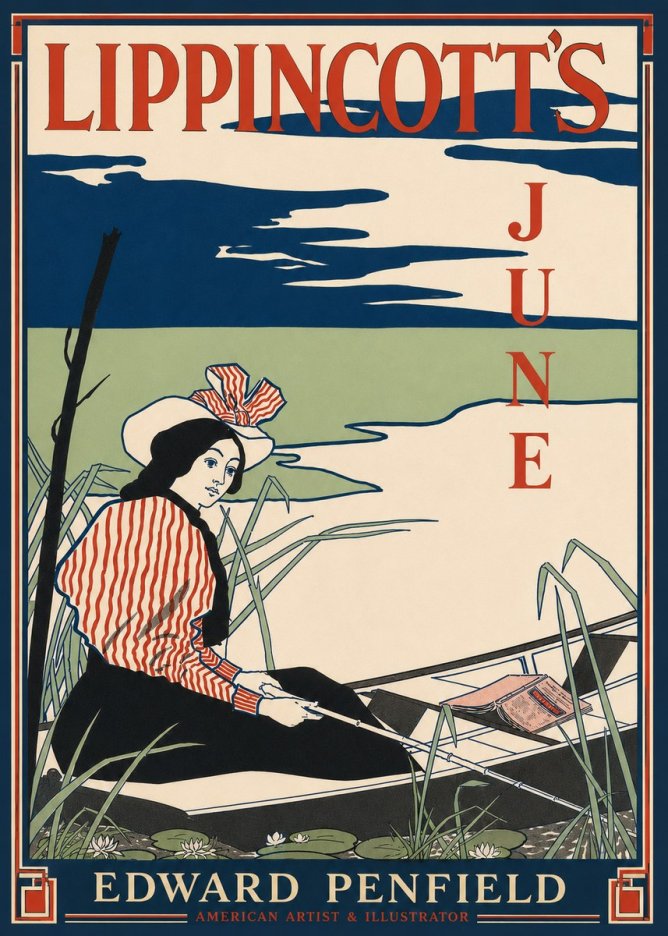 Edward Penfield Lippincott's June No4 - Póster