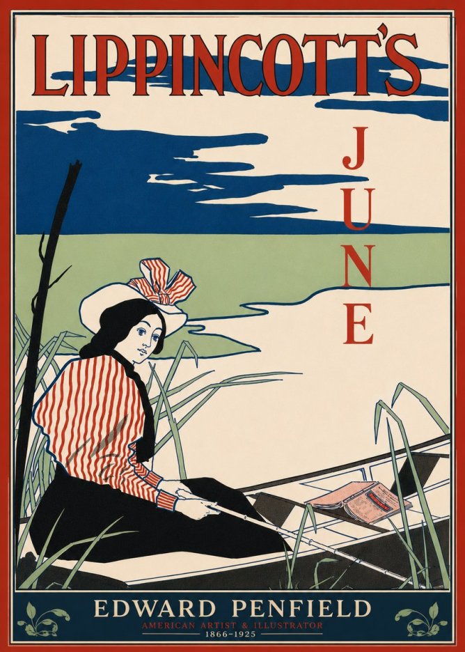 Edward Penfield Lippincott's June No5 - Póster
