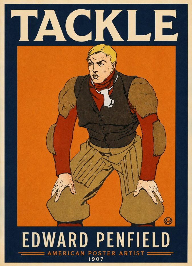 Edward Penfield Tackle No4 - Póster