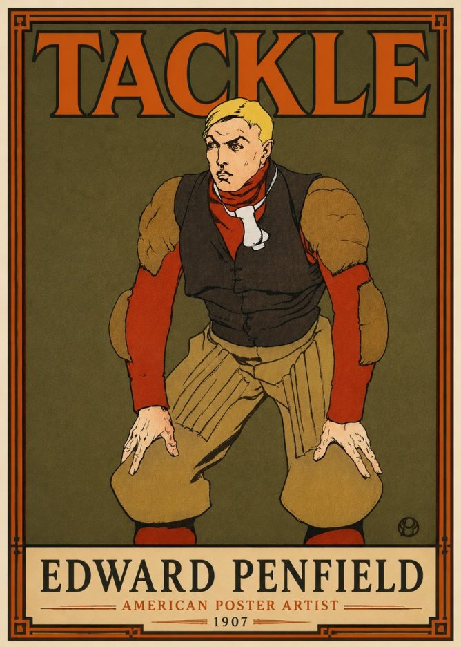 Edward Penfield Tackle No5 - Póster