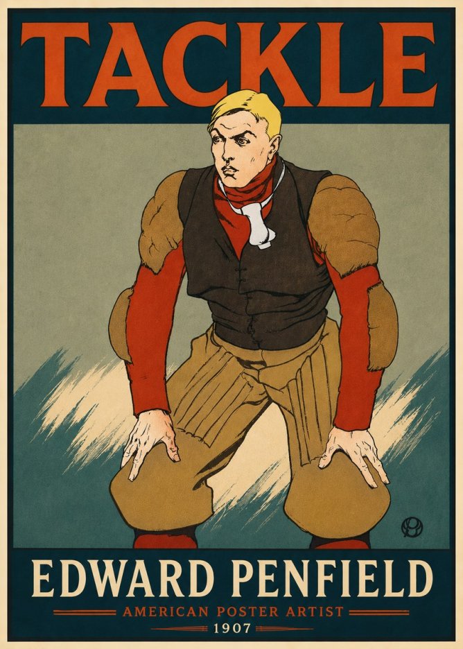 Edward Penfield Tackle No6 - Póster