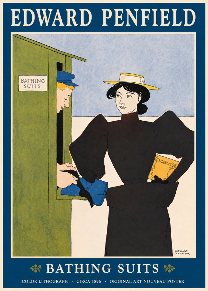 Edward Penfield Bathing Suits No1 - Póster