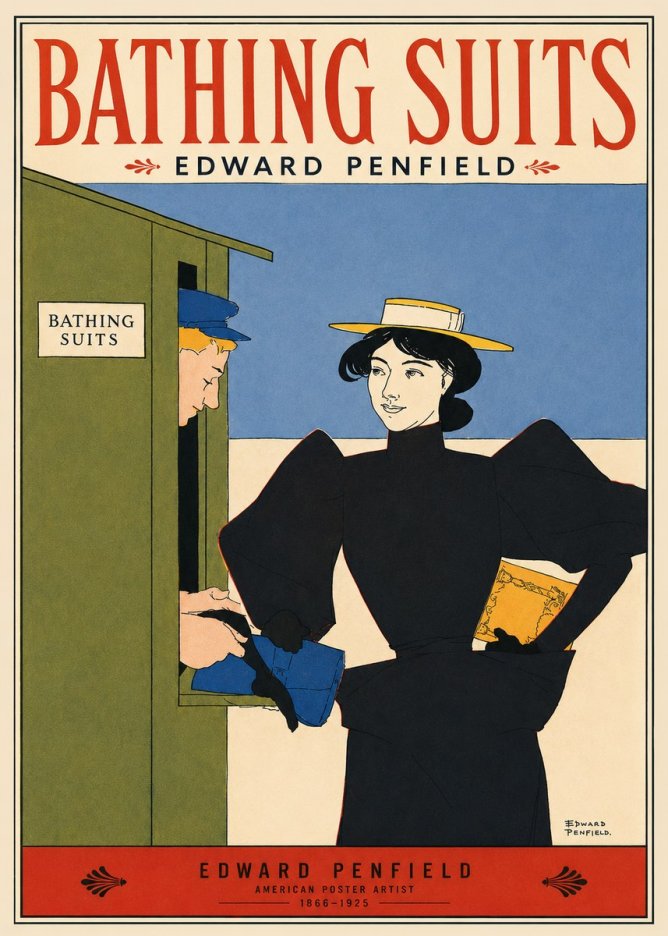 Edward Penfield Bathing Suits No2 - Póster