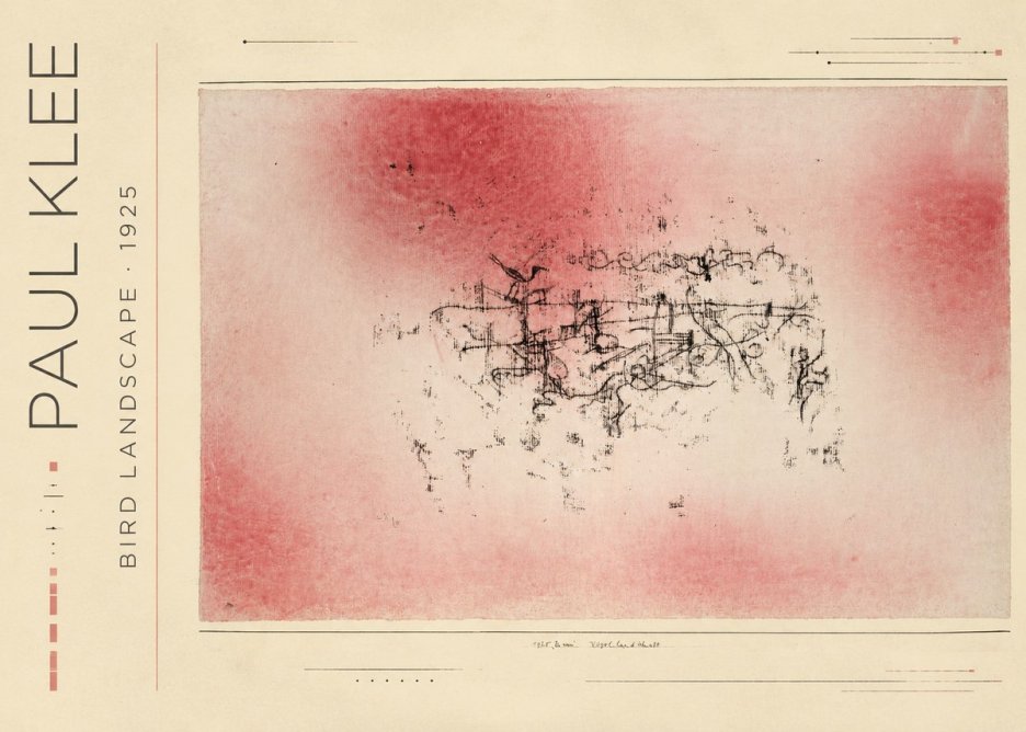 Paul Klee Bird Landscape No3 - Póster