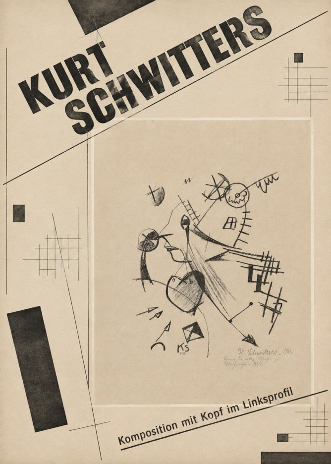 Kurt Schwitters Komposition Mit Kopf Im Linksprofil No3 - Póster