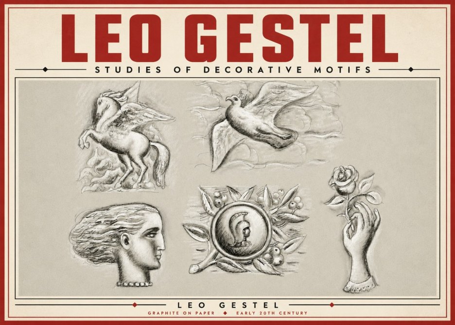 Leo Gestel Studies of Decorative Motifs No5 - Póster