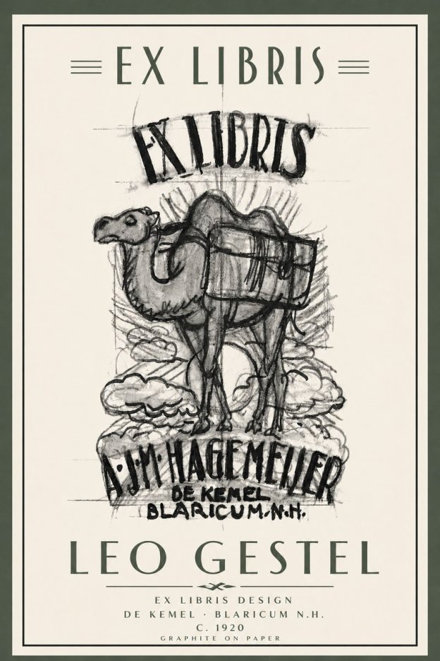 Leo Gestel Ex Libris Design No5 - Póster