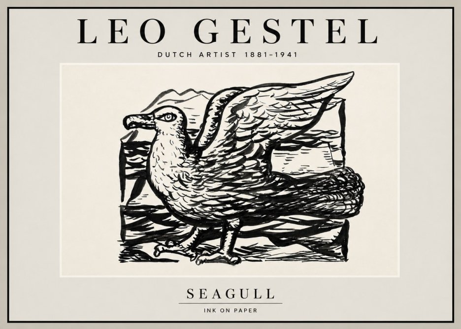 Leo Gestel Seagull No6 - Póster