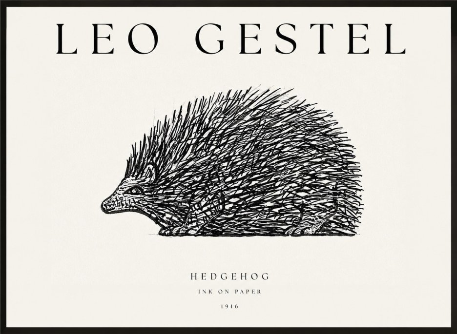 Leo Gestel Hedgehog No1 - Póster