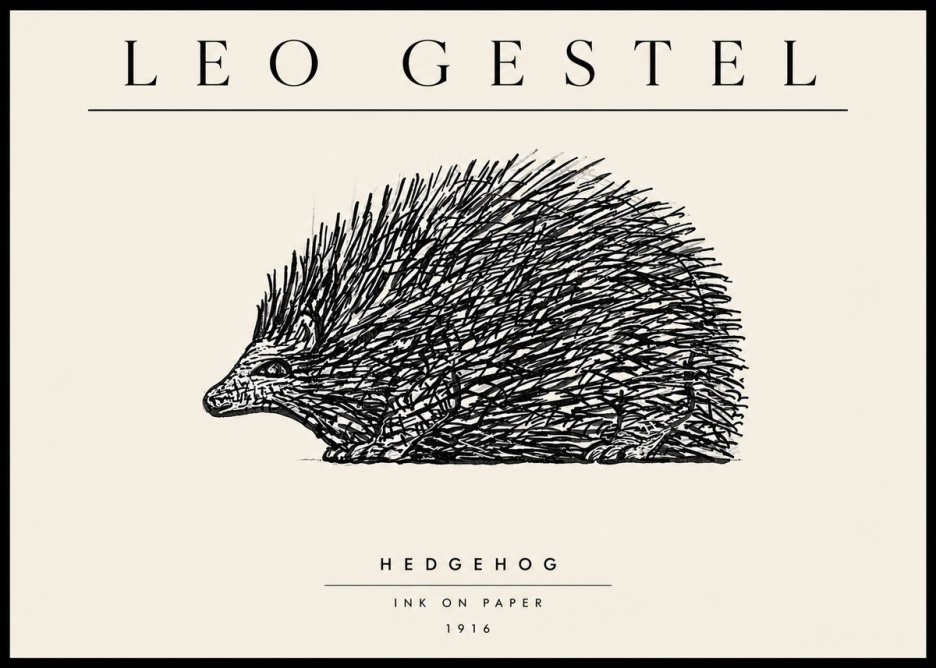 Leo Gestel Hedgehog No3 - Póster