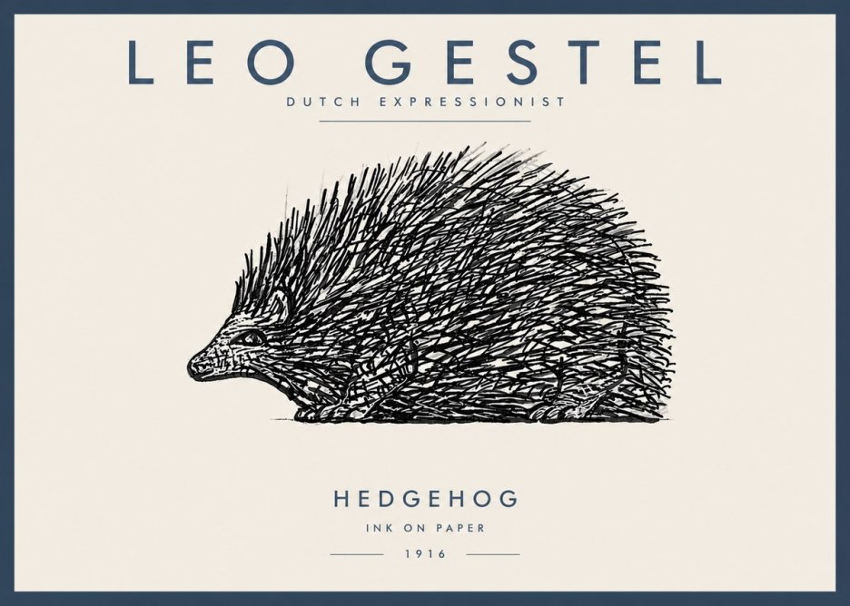 Leo Gestel Hedgehog No4 - Póster
