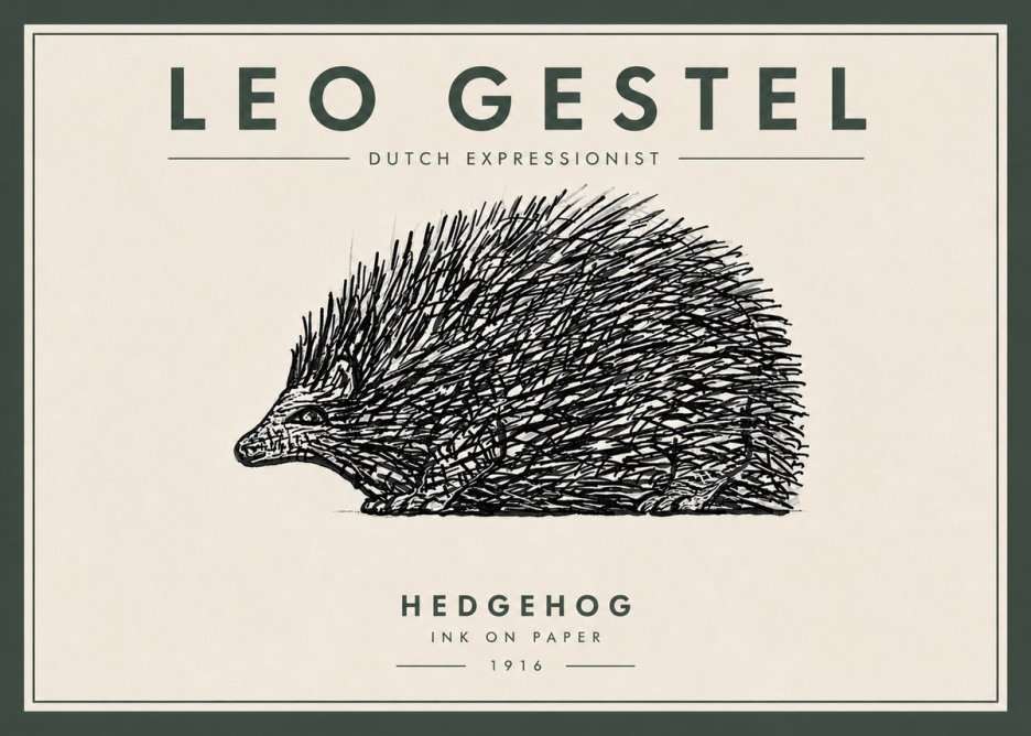 Leo Gestel Hedgehog No6 - Póster