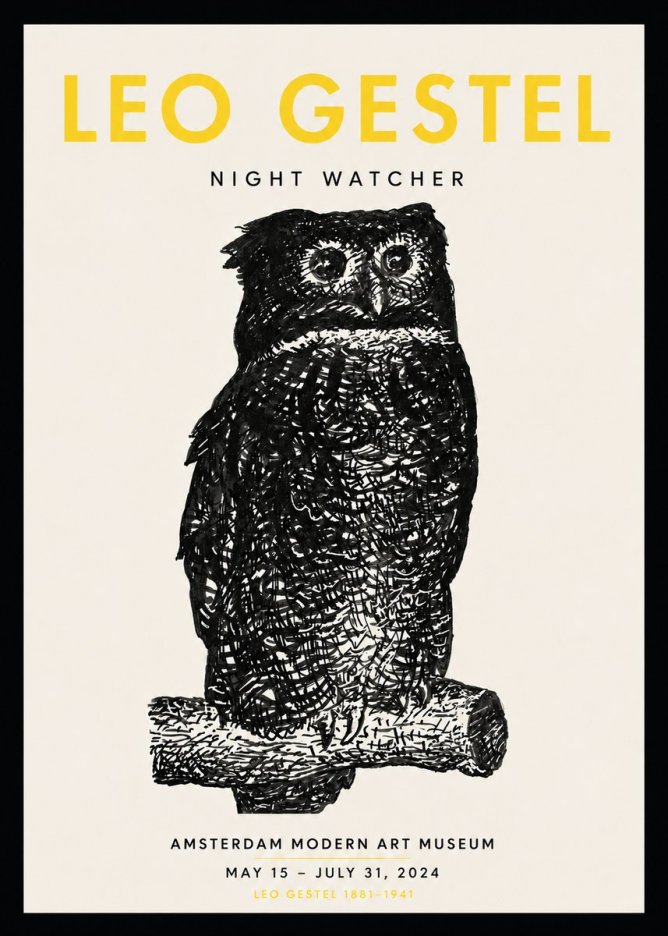 Leo Gestel Night Watcher No6 - Póster