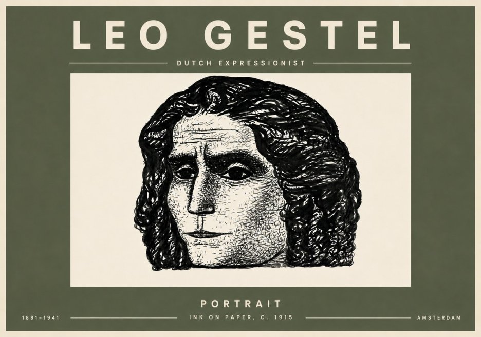 Leo Gestel Portrait No4 - Póster