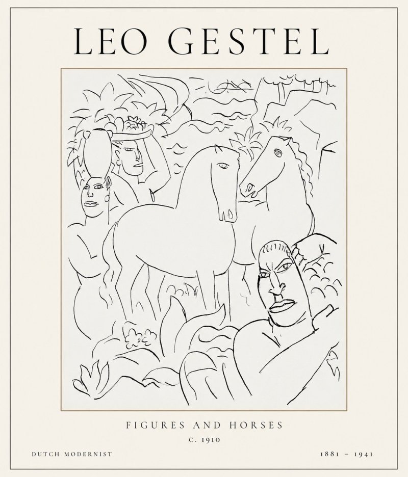 Leo Gestel The Equestrian Companions No2 - Póster