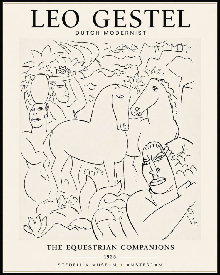 Leo Gestel The Equestrian Companions No6 - Póster