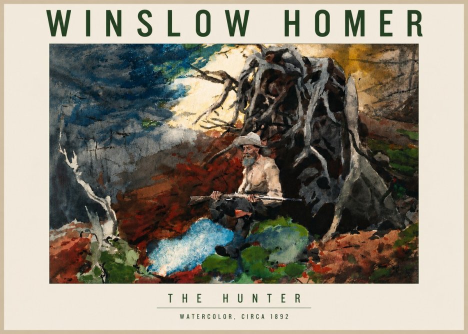 Winslow Homer The Hunter No5 - Póster