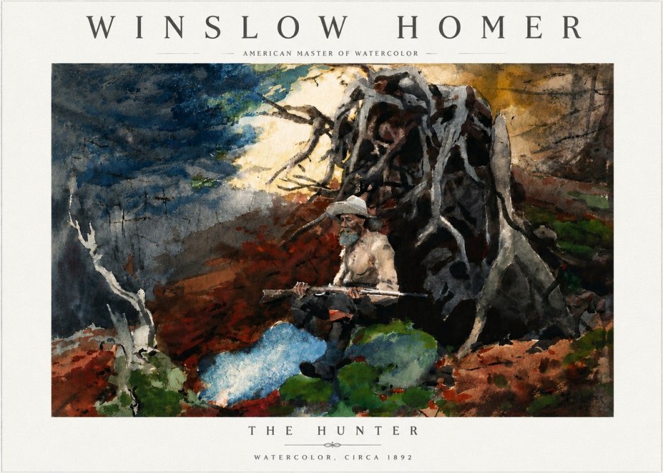 Winslow Homer The Hunter No6 - Póster