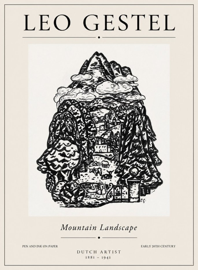 Leo Gestel Mountain Landscape No1 - Póster