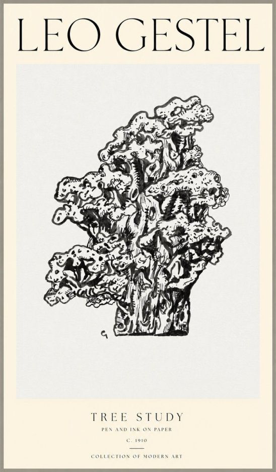 Leo Gestel Tree Study No1 - Póster