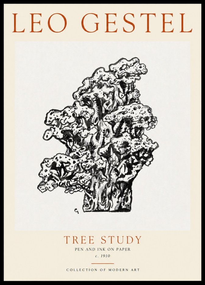 Leo Gestel Tree Study No3 - Póster
