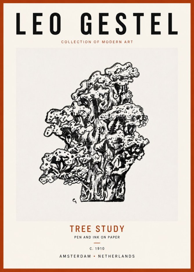 Leo Gestel Tree Study No6 - Póster