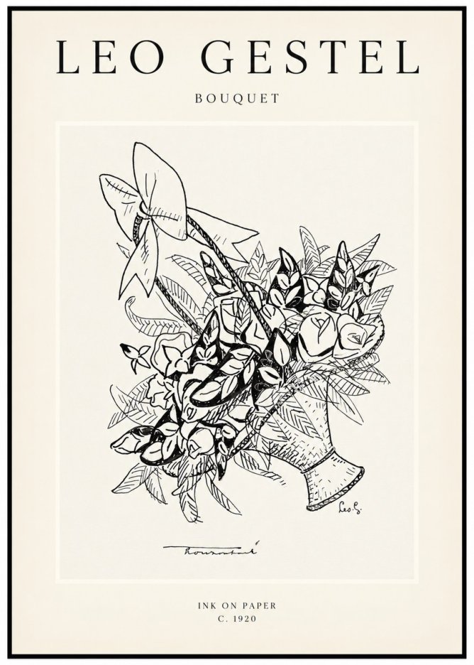 Leo Gestel Bouquet No1 - Póster