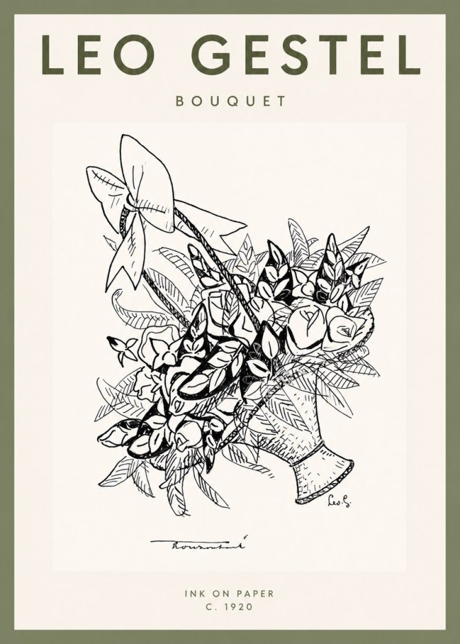 Leo Gestel Bouquet No2 - Póster