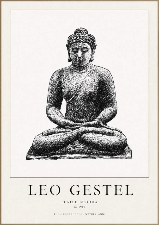Leo Gestel Seated Buddha No1 - Póster