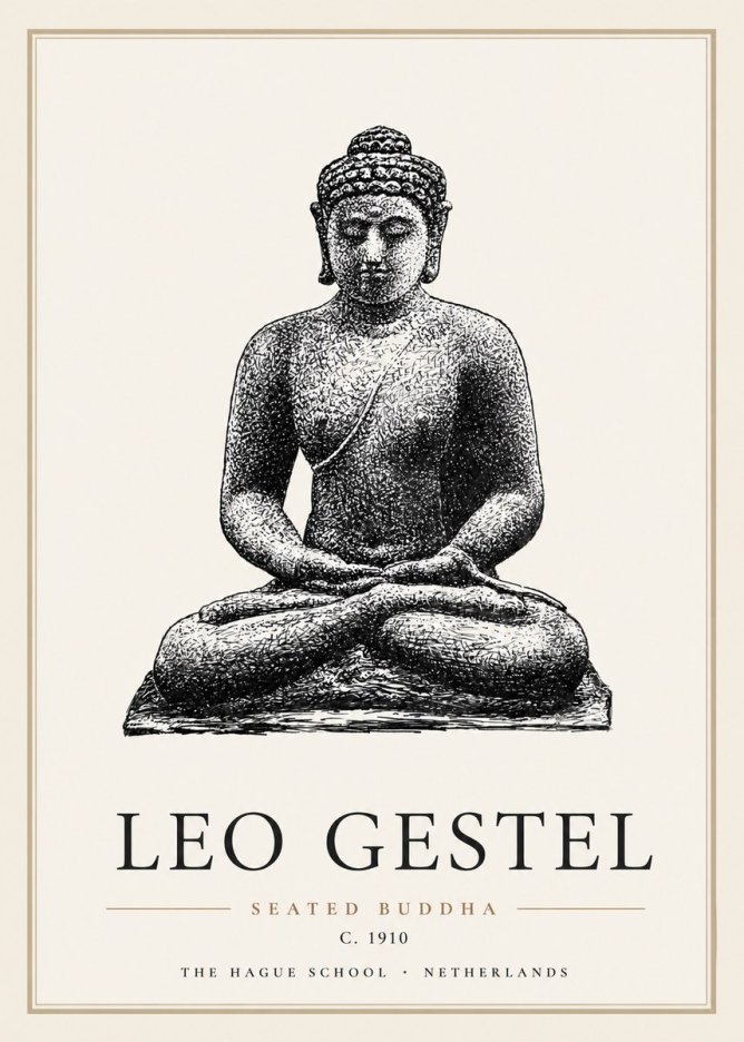 Leo Gestel Seated Buddha No5 - Póster