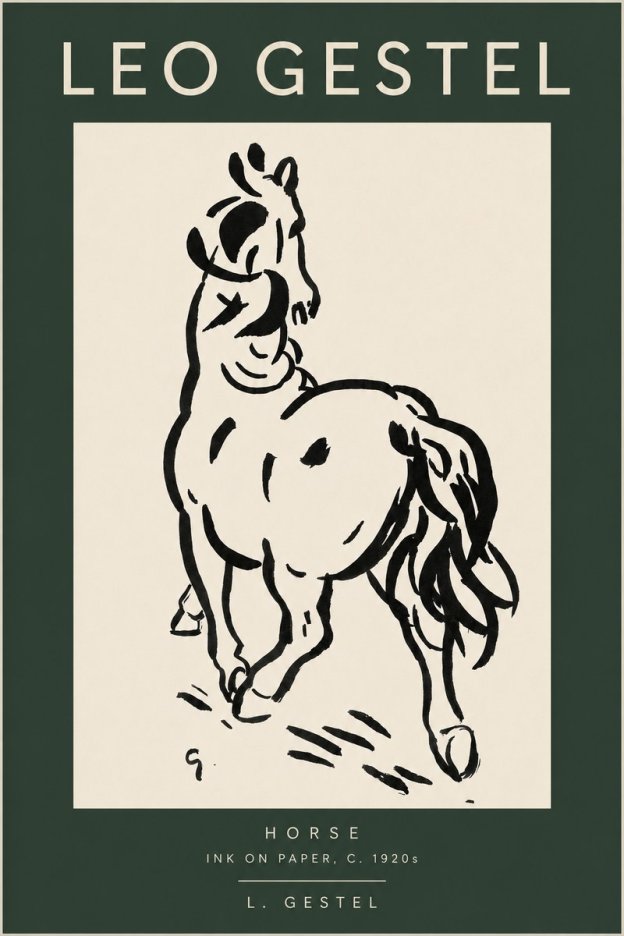 Leo Gestel Horse No2 - Póster
