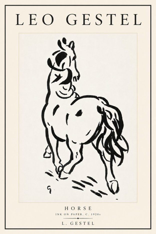 Leo Gestel Horse No5 - Póster